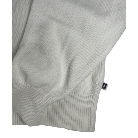 Karl Lagerfeld Paris Women’s Sweater Large White Bonjour Black Lettering Classic - Picture 7 of 11